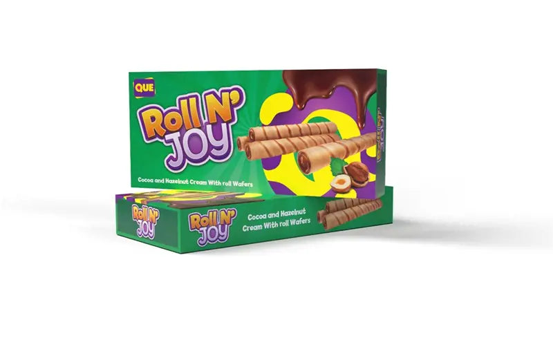 Que Wafer Roll N'Joy Rolls Hazelnut 24x100g