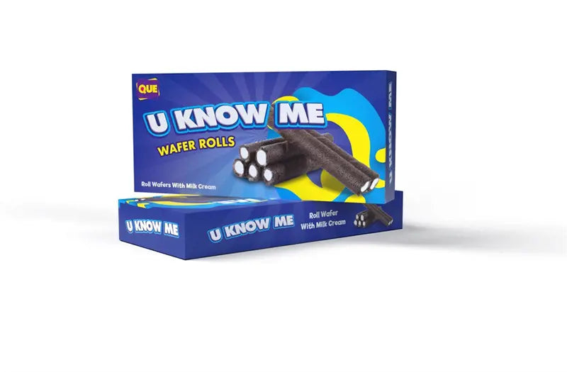 Que Wafer U Know me Rolls Milk 18x100g