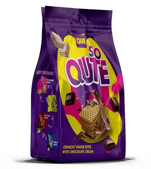 Que So Qute Wafer Bites Chocolate 12x150g