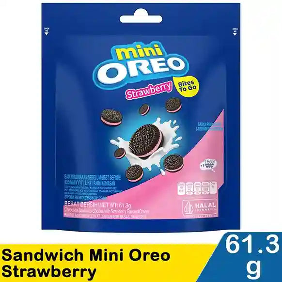 Oreo Mini Strawberry Pouch 24x61,3g