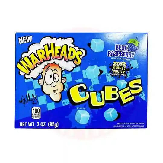 Warheads Blue Raspberry Cubes Box 12x85g